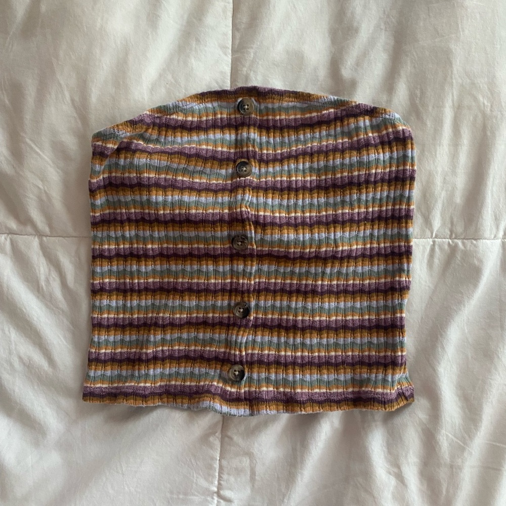 striped tube top